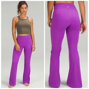Lululemon Groove Flare Pant Nulu Purple High Rise Yoga Pants Size 12